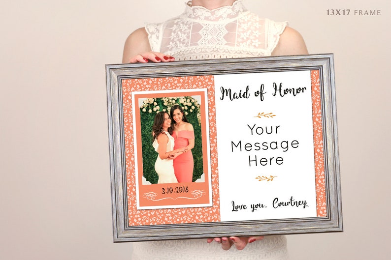 Best Friend Bridesmaid Sister Frame Maid Of Honor Personalized Picture Frame