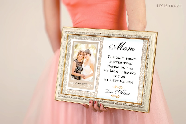 Thank You Gifts For Parents Wedding Gift Personalized Picture Frame Rustic Wedding Mother Of Bride Father Of Bride