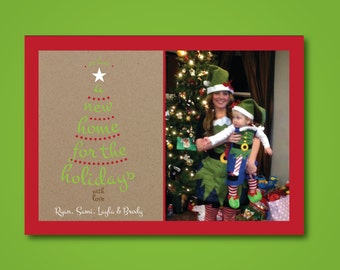 Our New Home Holiday Card • Just Moved Christmas Card • Our First Christmas Card • Photo Christmas Card • New Address Card • Christmas Tree