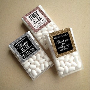 Art Deco Glitter & Sparkle Mint to Be Wraparound Tic Tac Favor Labels • Gatsby Mint to Be Favor Labels • Favor Labels