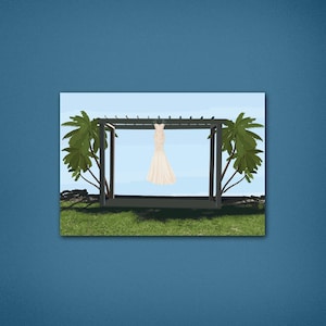 Bridal Shower Beach Thank You • Thank You Card • Unique Thank You • Ivory Dress • Destination Thank you • Beach • Bridal Shower Thank you