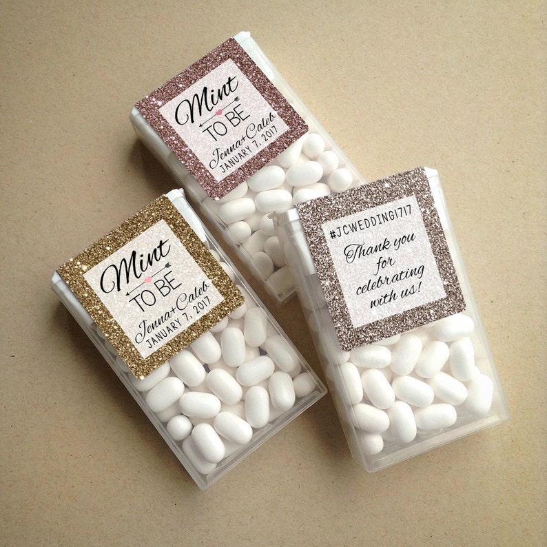 Glitter & Sparkle Mint to Be Wraparound Tic Tac Wedding Favor image