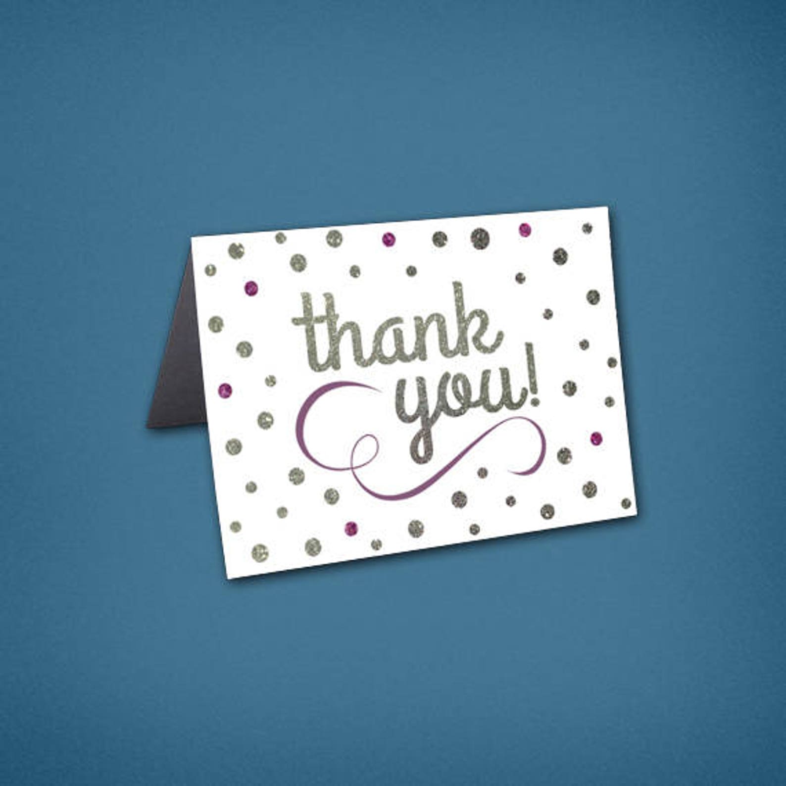 Glitter Art Deco Wedding Thank You Cards Thank Yous Bridal Etsy