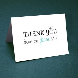 Wedding Shower Thank You Cards • Thank Yous • Bridal Shower Thanks • Future Mrs Thank You Card • Future Mrs.