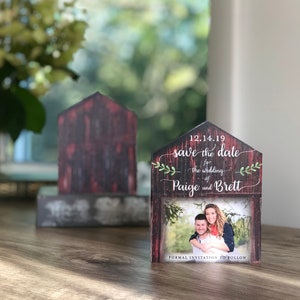 Rustic Red Barn Photo Save the Date without folding doors • Country Barn Save the Date • Wedding Save the Date