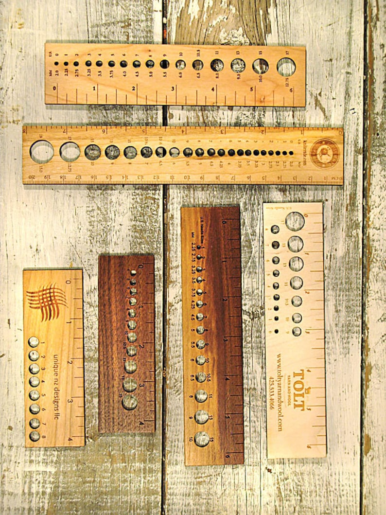 Wood Ruler Needle Gauge or Thread Organizer Etsy