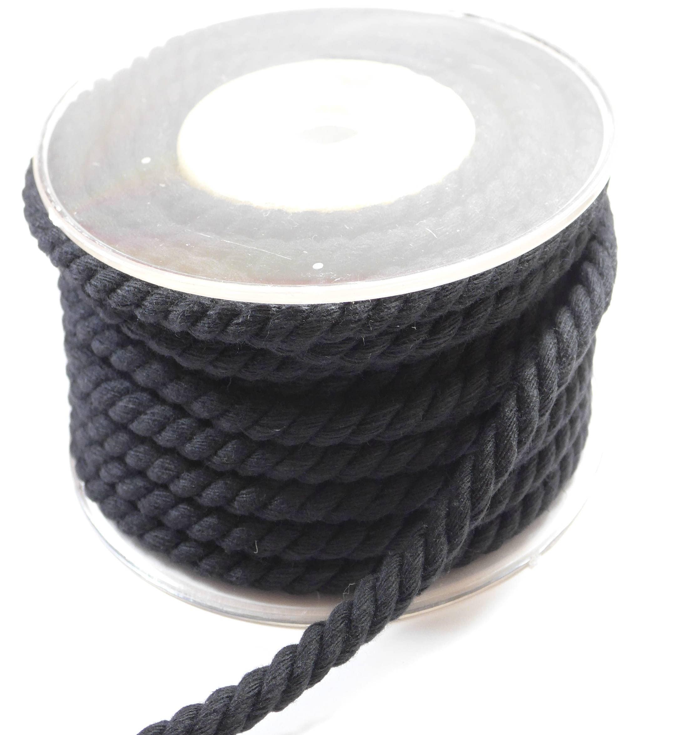 10 meters/6mm Twisted Cotton Rope Cord Soft Rope CordBlack Etsy