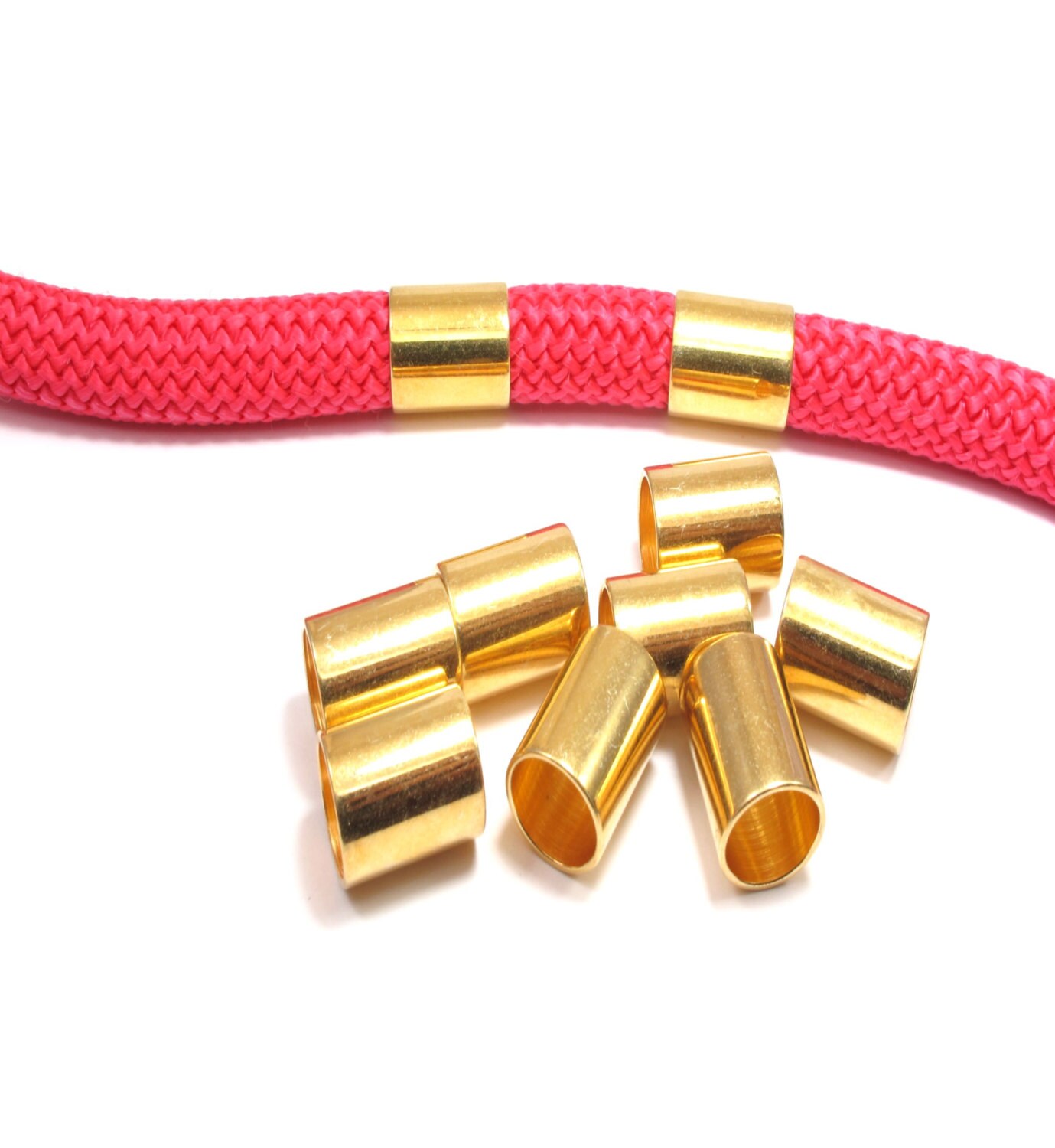 6 Pieces Ring Tube for 10mm Cord Brass Ring Tubes 12x16mm Etsy Canada