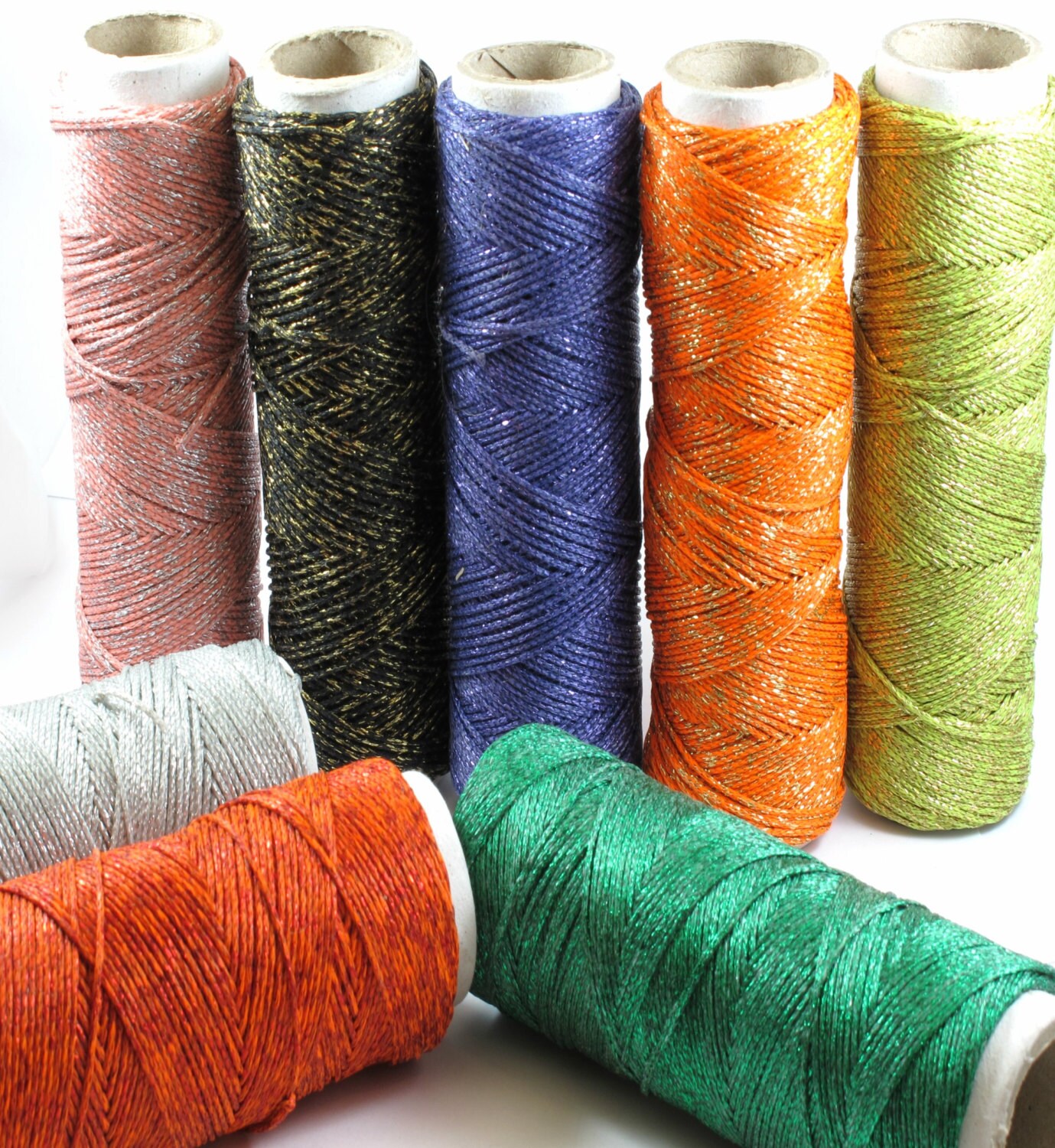 30 Meters Knitted Waxed Nylon Cord With Metallic Color Wax Etsy