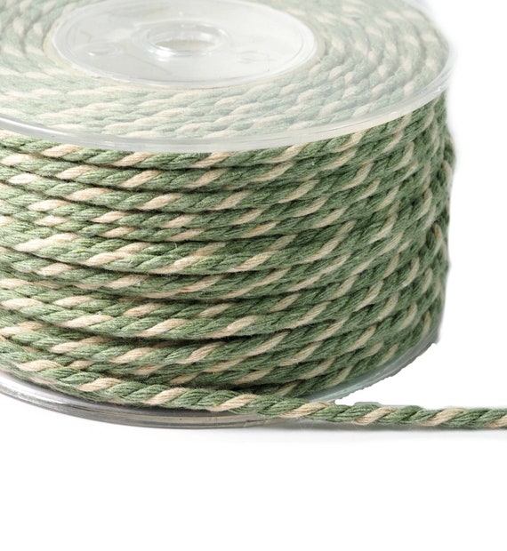 Three Strand Twisted Multicolored Cotton Rope Cord Soft Rope 4mm/50meters 