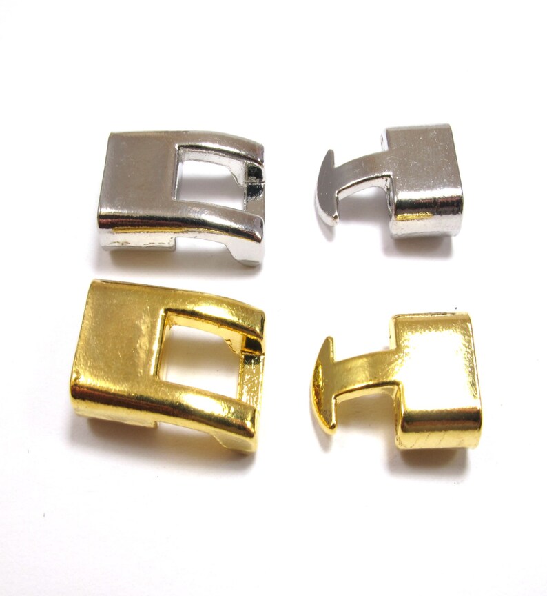 Metal Hook Loop Leather Clasps End Cap Clasp for 10x5mm Etsy