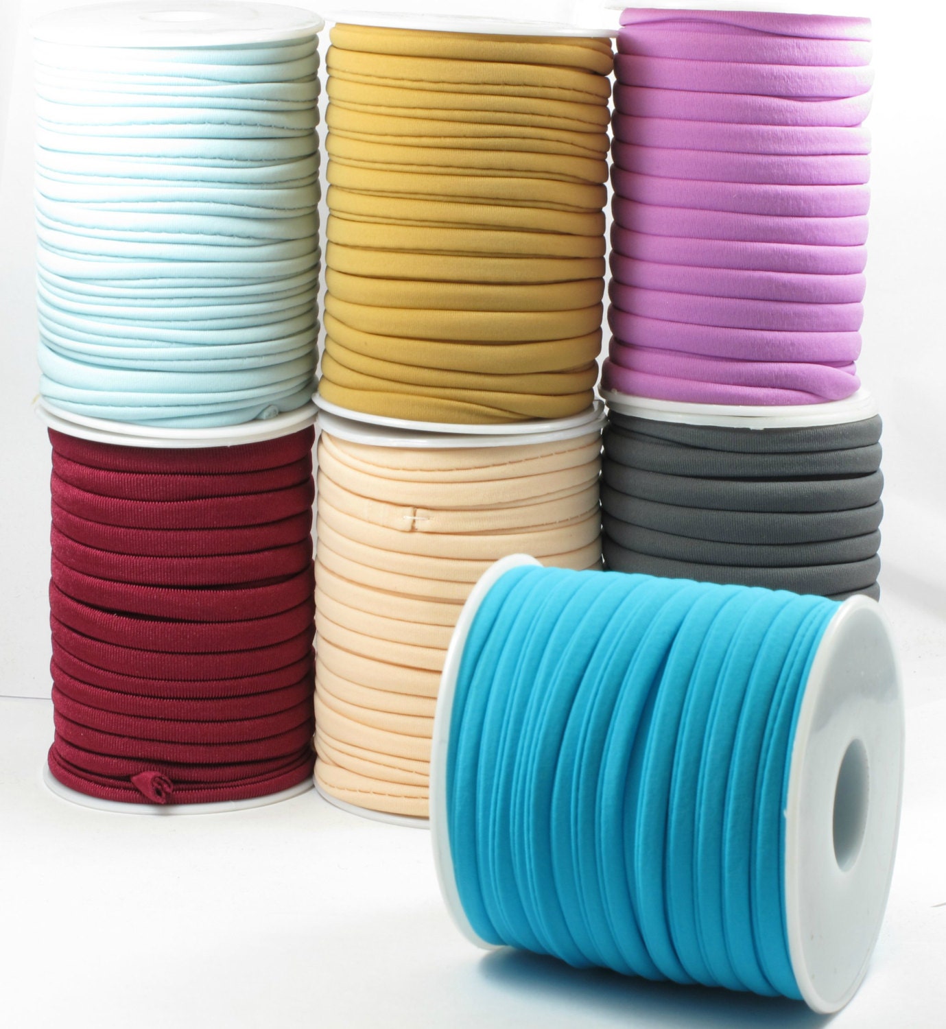 0.8MM Nylon Coated Round Elastic Cord Stretch Beading Mala String 75yards  Spool Choose Color 