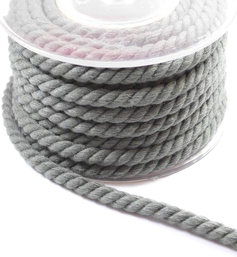5 meters/10mm Twisted Cotton Rope Cord Soft Rope CordGrey Etsy