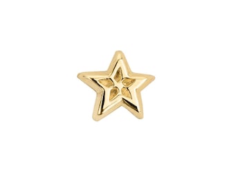 Clara Star Push Fit Labret Yellow Gold