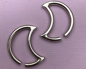 Luna Ear Weights - Solid Sterling Silver - Ear Hangers for Stretched Lobes