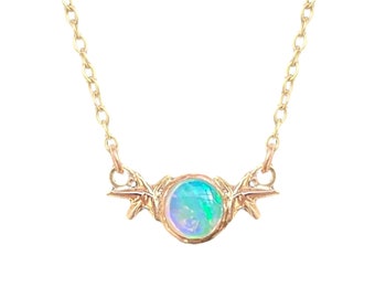 4. Opal Lyra Necklace