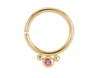 Ava Gemstone Piercing Ring