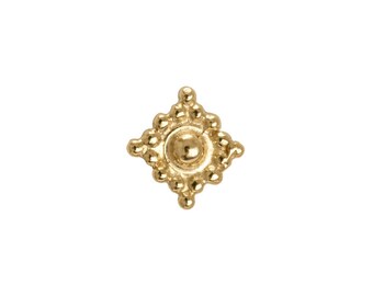 Zinnia Push Fit Labret Beaded Square