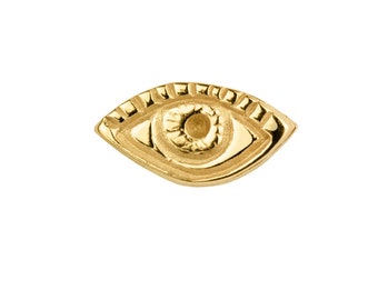 Iris Star Push Fit Labret Yellow Gold
