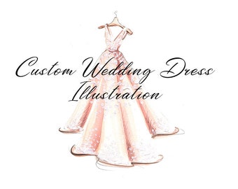 Wedding Dress Sketch Etsy wedding dress sketch etsy