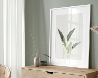 Minimalist Plant Print: Neutral Botanical Wall Art (Digital Download)