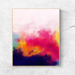 Arte murale colorata astratta, Arte murale stampabile, Pittura astratta, Stampa astratta, Pittura moderna, Decorazione murale colorata