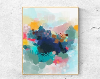 Colorful Abstract Art Print: Contemporary Painting (Digital Download)