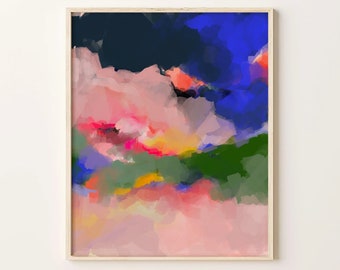 Abstract Colorful Wall Art Print: Original Painting (Digital Download)
