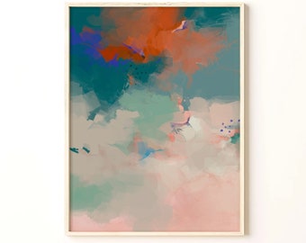 Modern Abstract Painting: Colorful Wall Art Print (Digital Download)