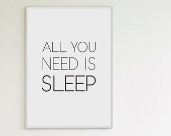 Gifts For Men as a Funny Bedroom Wall Decor, Printable Wall Art for Sleep Lovers Gift for Husband, Father day Gift