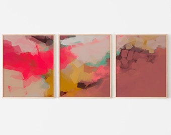 Abstract Art Print Set: Modern Wall Decor (Digital Download)