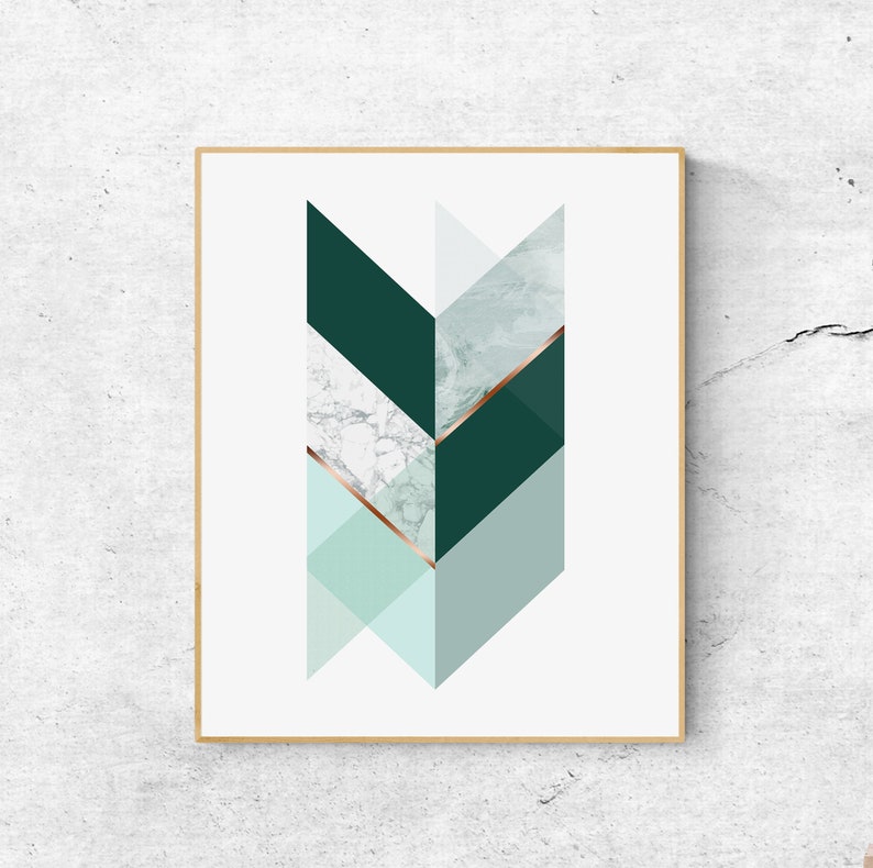 Printable Geometric Wall Art Prints Abstract Digital Download Etsy