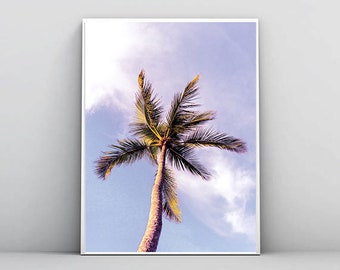 Printable Palm Tree Wall Art Print Digital Download, Botanical poster Prints, Nature Prints, Tropical Photography