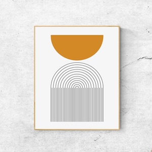 Printable Wall Art, Minimalist Print, Mid Century Decor, Scandinavian Art Print, Geometric Art Print, Abstract Wall Decor, Large Wall Art