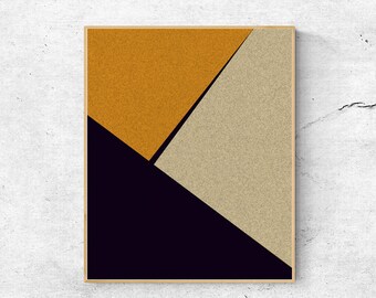 Arte mural geométrico: Impresión abstracta moderna escandinava (descarga digital)