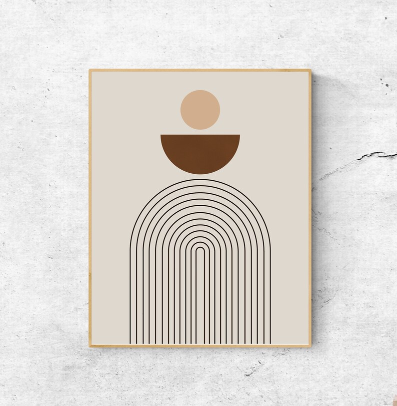 Mid Century Modern Wall Art Printable Modern Wall Art Large Etsy