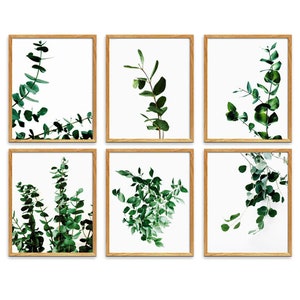 Living Room Wall Decor, Eucalyptus Gallery Wall Art, Set Of 6 Prints, Botanical Wall Art Printable, Bedroom Wall Decor, Digital Download Art