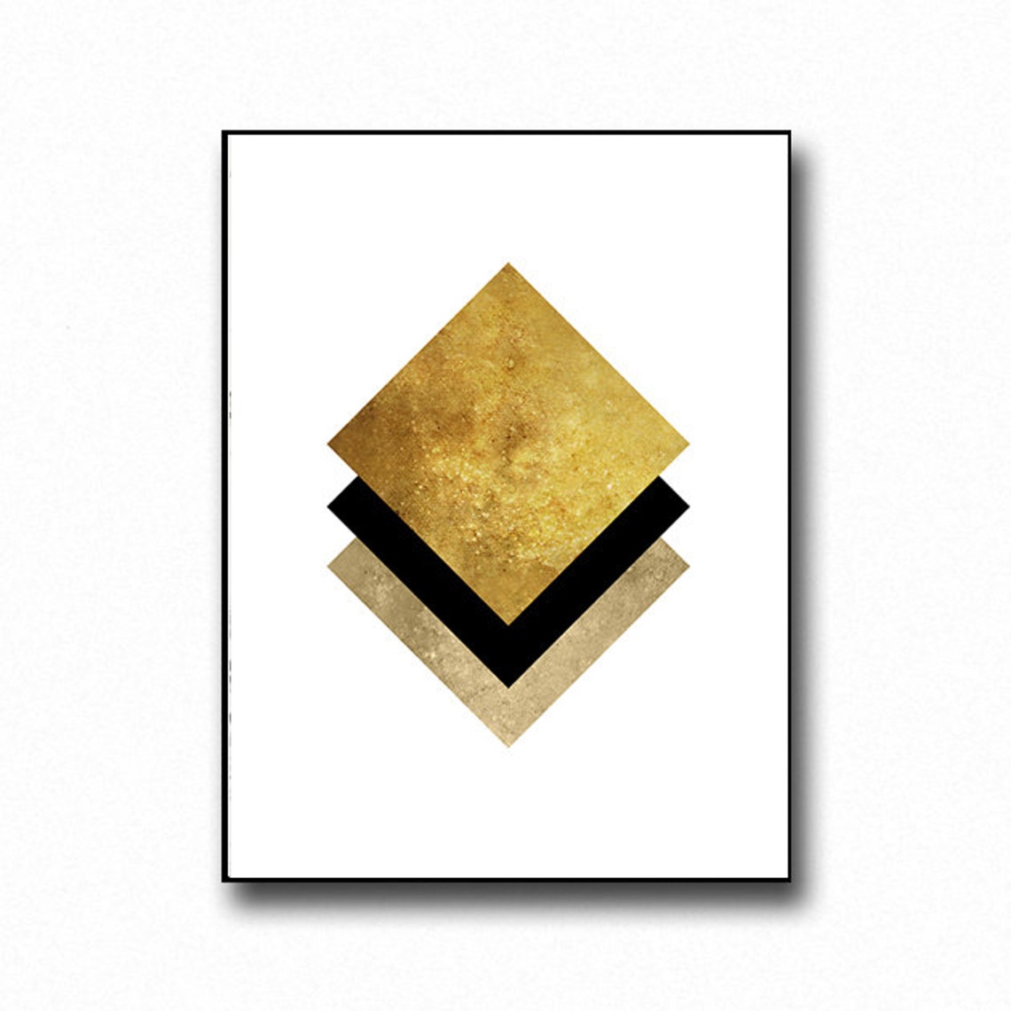 Gold Wall Art Art Print Geometric Wall Art Printable Large | Etsy