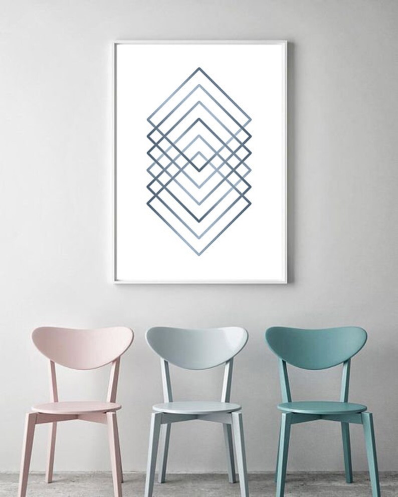 Navy Blue Wall Art Prints Printable Wall Art Modern Wall Etsy