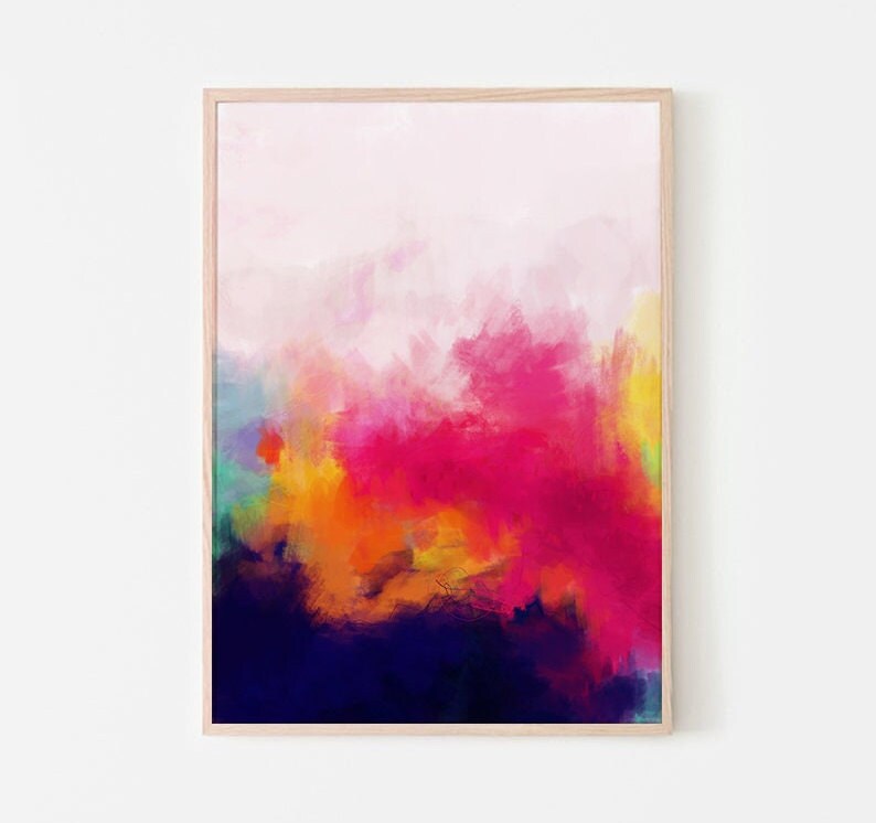 Colorful Wall Art Abstract Printable Wall Art Abstract Etsy
