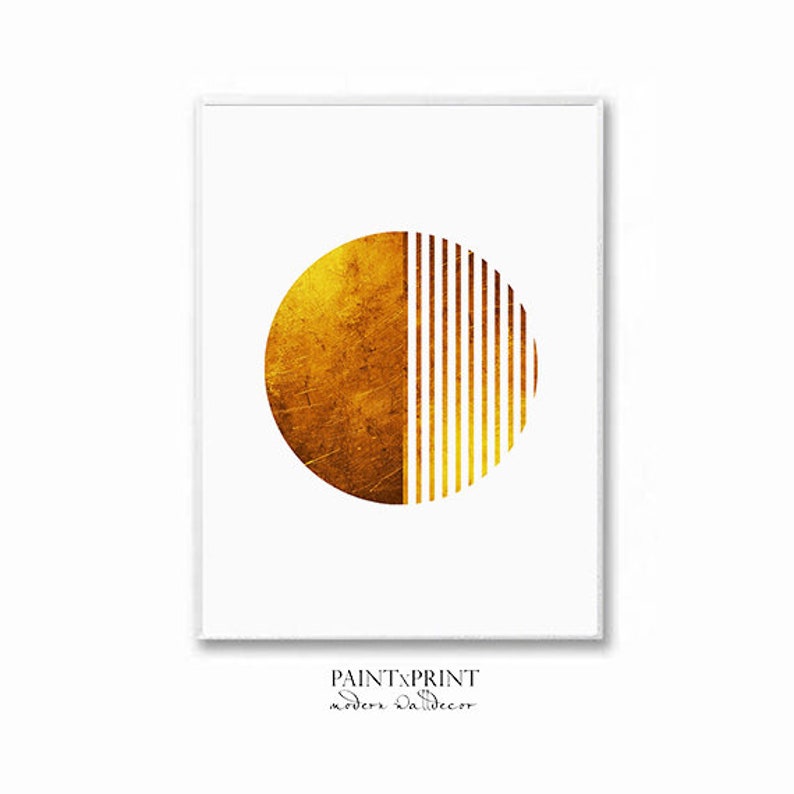 Gold Foil Print Geometric Print Foil Print Gold Foil Art Etsy
