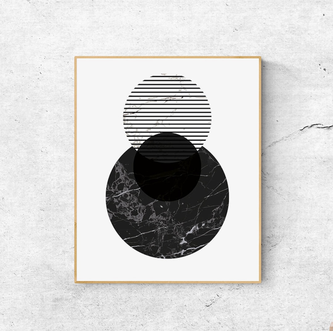 Scandinavian Print, Black and White Print, Abstract Wall Art Prints ...
