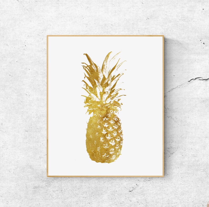 Gold Wall Décor For Bathroom Printable Wall Art Botanical | Etsy