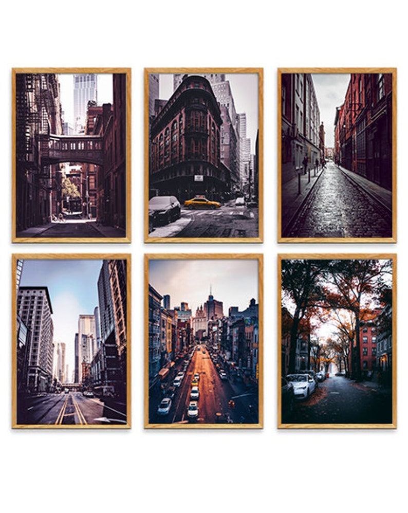 City Photography Prints Set of 6 Wall Art Gallery Wall Set Etsy