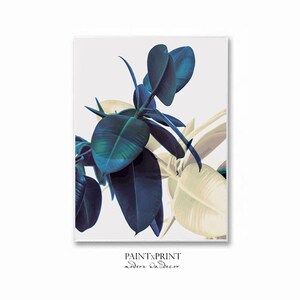 Above Bed Digital Prints Download Wall Art Printable, Tropical Leaves ...
