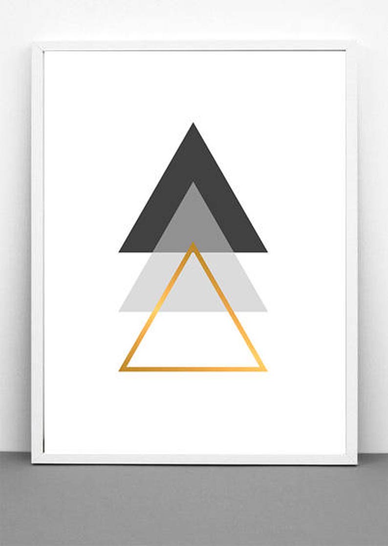 Minimalist Geometric Large Wall Art Prints, Gold Abstract Printable Scandinavian Poster Available In Digital Download image 8