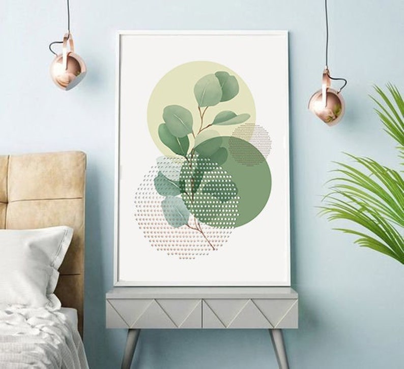 Sage Green Wall Art Printable Mid Century Modern Wall Art Etsy