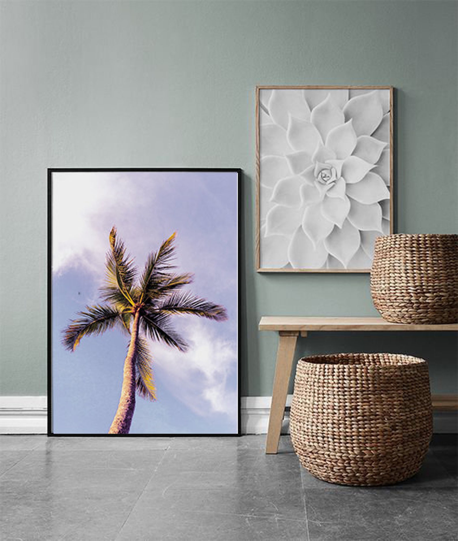 Printable Palm Tree Wall Art Print Digital Download Botanical - Etsy