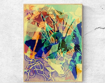 Modern Abstract Art Print: Colorful Wall Decor (Digital Download)