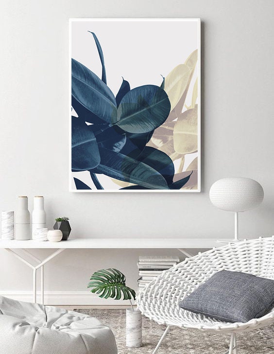 Bedroom Decor Plant Prints Above Bed Art Botanical Poster | Etsy
